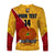 (Custom Text and Number) The Kumuls PNG Long Sleeve Shirt Papua New Guinea Polynesian Dynamic Style - Wonder Print Shop