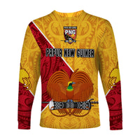 The Kumuls PNG Long Sleeve Shirt Papua New Guinea Polynesian Dynamic Style - Wonder Print Shop