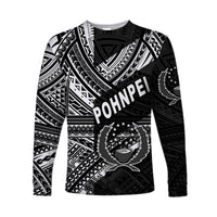 (Custom Personalised) FSM Pohnpei Long Sleeve Shirts Original Style - Black LT8 - Wonder Print Shop
