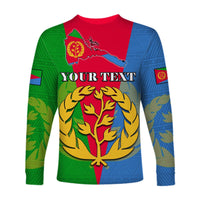 (Custom Personalised) Eritrea Long Sleeve Shirt Eritrean Map Mix African Pattern Simple Style - Wonder Print Shop