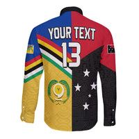 Custom Text and Number Torba PNG Day Long Sleeve Button Shirt 2022 Simple Polynesia LT13 - Wonder Print Shop