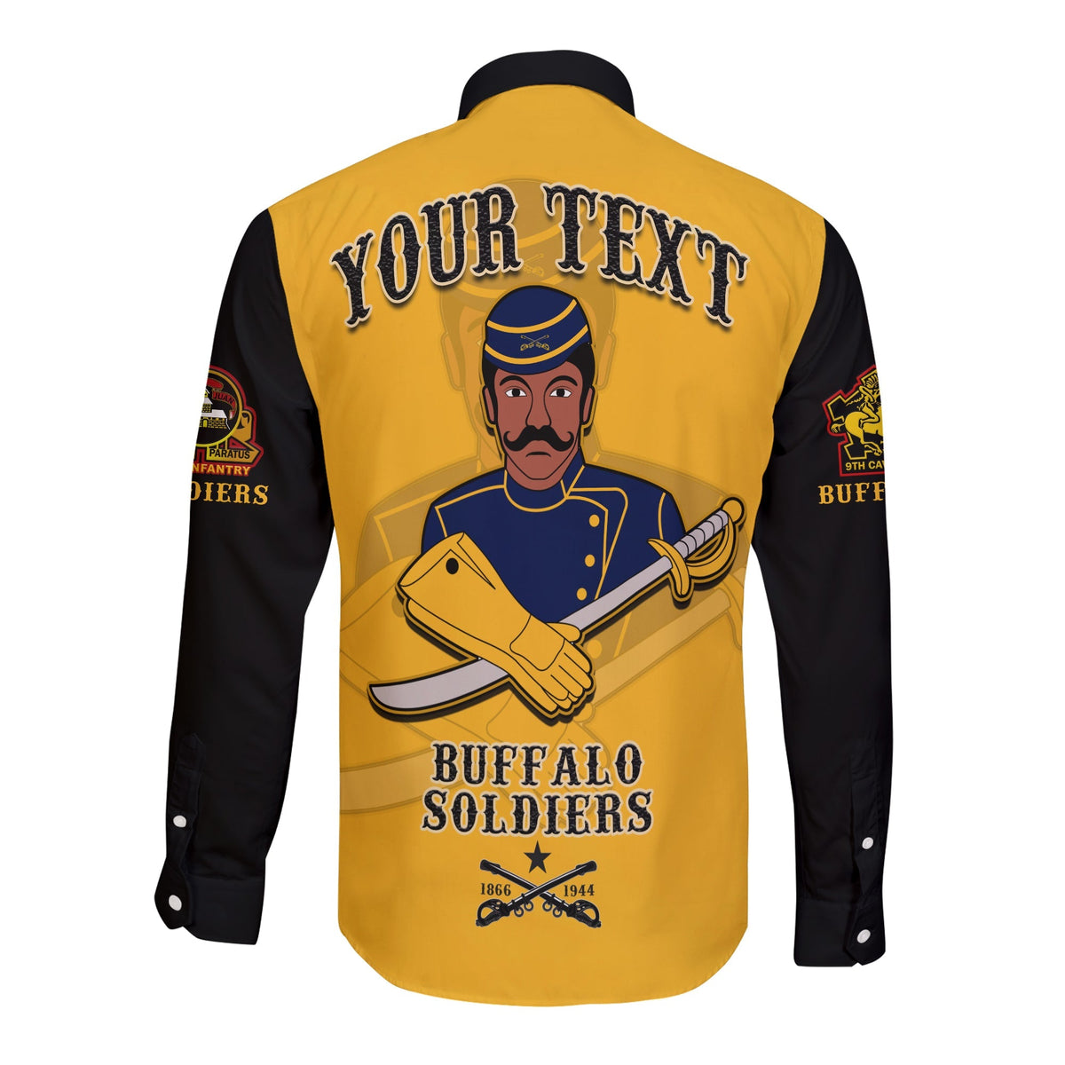 (Custom Personalised) Buffalo Soldiers Long Sleeve Button Shirt Motorcycle BSMC Club LT13 - Wonder Print Shop