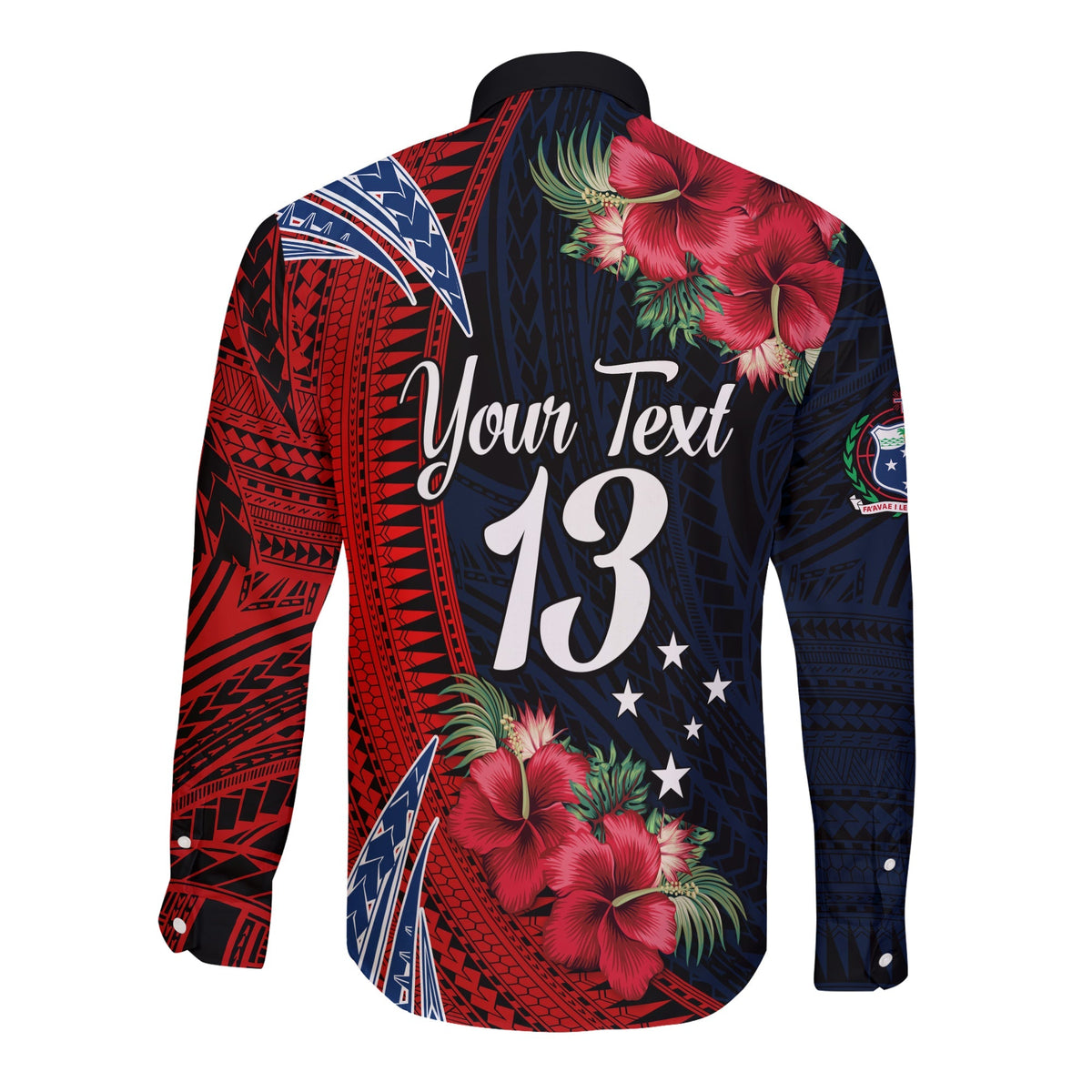 (Custom Text and Number) Samoa Fathers Day Long Sleeve Button Shirt Polynesian Best Dad Ever LT13 - Wonder Print Shop