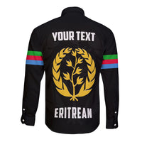 (Custom Personalised) Eritrea EPLF Long Sleeve Button Shirt Spirit Eritrean LT13 - Wonder Print Shop