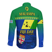 Malampa Fiji Day Long Sleeve Button Shirt Vanuatu Polynesia mix Flowers LT13 - Wonder Print Shop