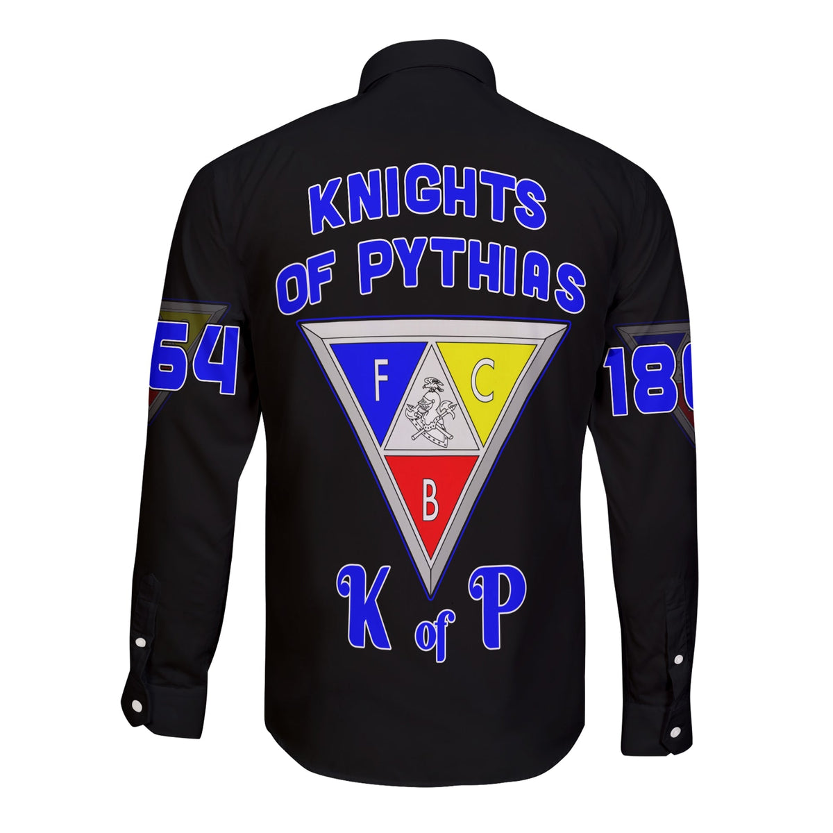 Knights of Pythias Long Sleeve Button Shirt Since 1864 Simple Style LT13 - Wonder Print Shop