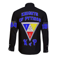 Knights of Pythias Long Sleeve Button Shirt Since 1864 Simple Style LT13 - Wonder Print Shop