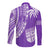 Fiji Rugby Sevens Long Sleeve Button Shirt Fijian 7s Tapa Polynesian Purple LT13 - Wonder Print Shop