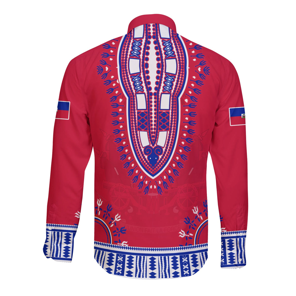 (Custom Personalised) Haiti Long Sleeve Button Shirt Dashiki Style Gorgeous LT13 - Wonder Print Shop