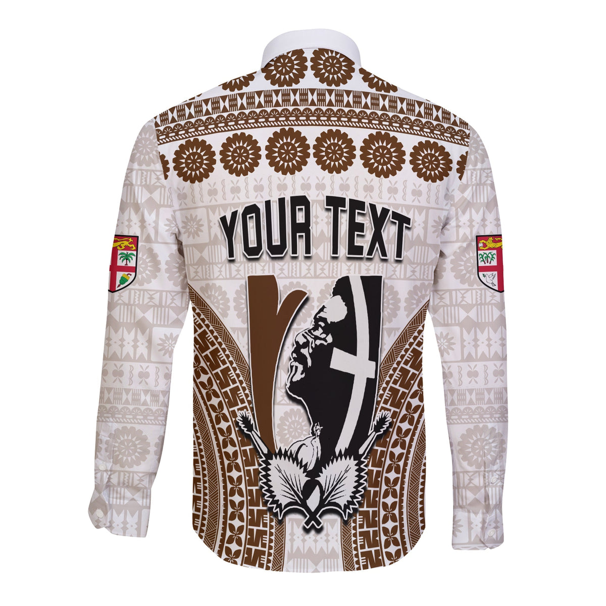 Custom Personalised Fiji Rugby Bati Long Sleeve Button Shirt Proud Tapa Pattern LT13 - Wonder Print Shop