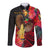 Custom Personalised Papua New Guinea Long Sleeve Button Shirt Bird of Paradise LT13 - Wonder Print Shop
