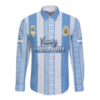 Argentina Football Long Sleeve Button Shirt Champions World Cup Gaucho Vamos LT13 - Wonder Print Shop