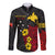 Papua New Guinea Anniversary Long Sleeve Button Shirt 47th Independence Day Since 1975 LT13 - Wonder Print Shop