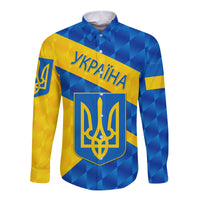 Ukraine Hawaii Long Sleeve Button Shirt Sporty Style LT8 - Wonder Print Shop