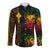 Ethiopia Lion Reggae Hawaii Long Sleeve Button Shirt Ethiopian Cross LT13 - Wonder Print Shop