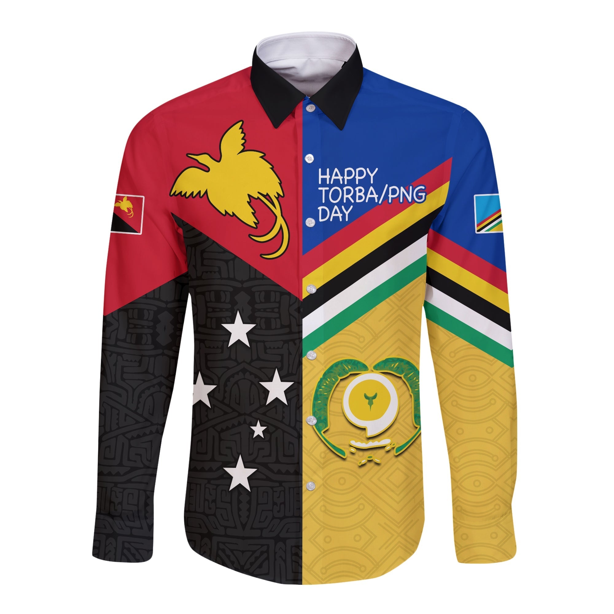 Torba PNG Day Long Sleeve Button Shirt 2022 Simple Polynesia LT13 - Wonder Print Shop