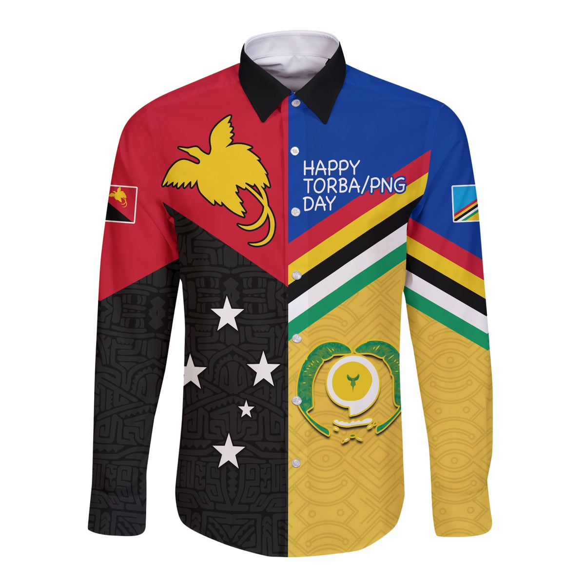 Custom Text and Number Torba PNG Day Long Sleeve Button Shirt 2022 Simple Polynesia LT13 - Wonder Print Shop