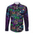Custom Personalised Hawaii Skeleton Dancing Long Sleeve Button Shirt Halloween Hawaiian Turtle LT13 - Wonder Print Shop