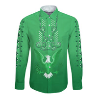 Philippines Long Sleeve Button Shirt Sun Filipino Green Barong LT13 - Wonder Print Shop