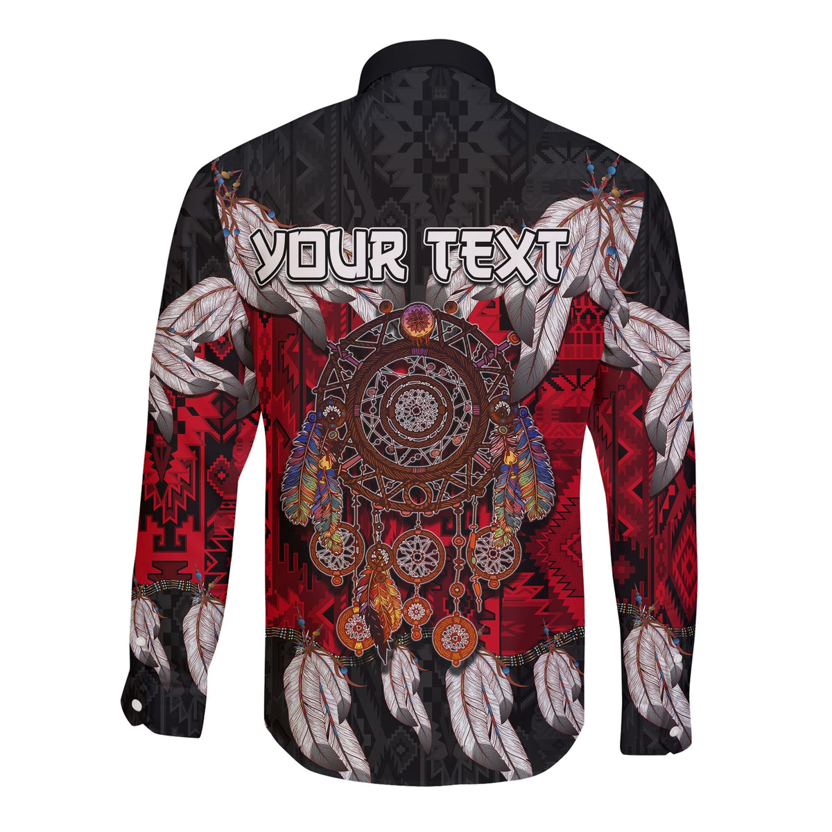 (Custom Personalised) Native American Long Sleeve Button Shirt Native Dreamcatcher LT6 - Wonder Print Shop