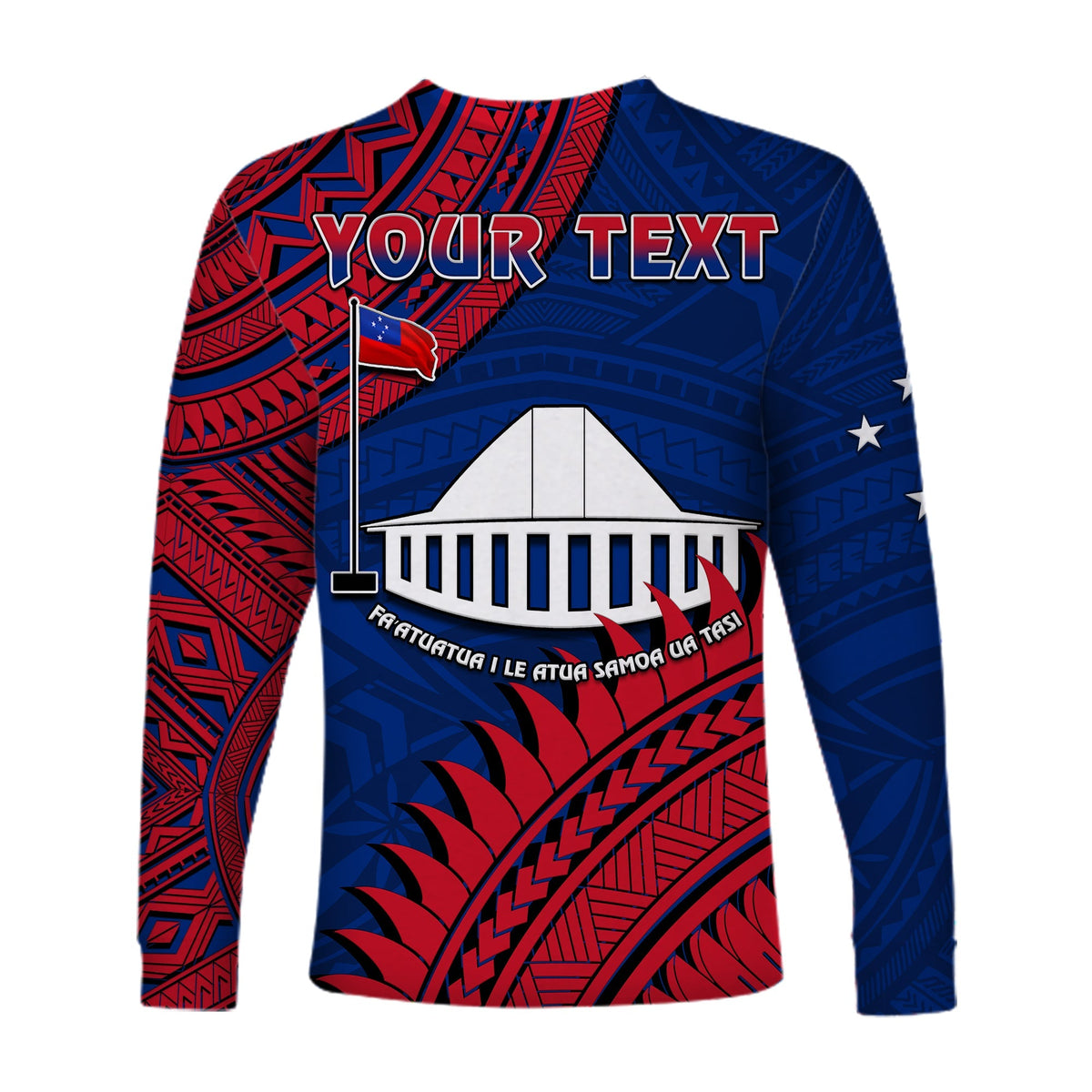 Custom Personalised F.A.S.T Samoa Long Sleeve Shirt Samoan Coat Of Arms Polynesian Pattern - Wonder Print Shop