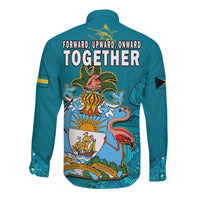 Bahamas Independence Day Long Sleeve Button Shirt Blue Marlin Since 1973 Style - Wonder Print Shop