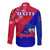 Haiti Long Sleeve Button Shirt Haiti Flag Dashiki Simple Style - Wonder Print Shop