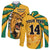 (Custom Text and Number) Jamaica Athletics Long Sleeve Button Shirt Jamaican Flag Mix Lion Sporty Style - Wonder Print Shop
