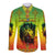 Ethiopia Long Sleeve Button Shirt Cross Mix Lion Colorful Style - Wonder Print Shop