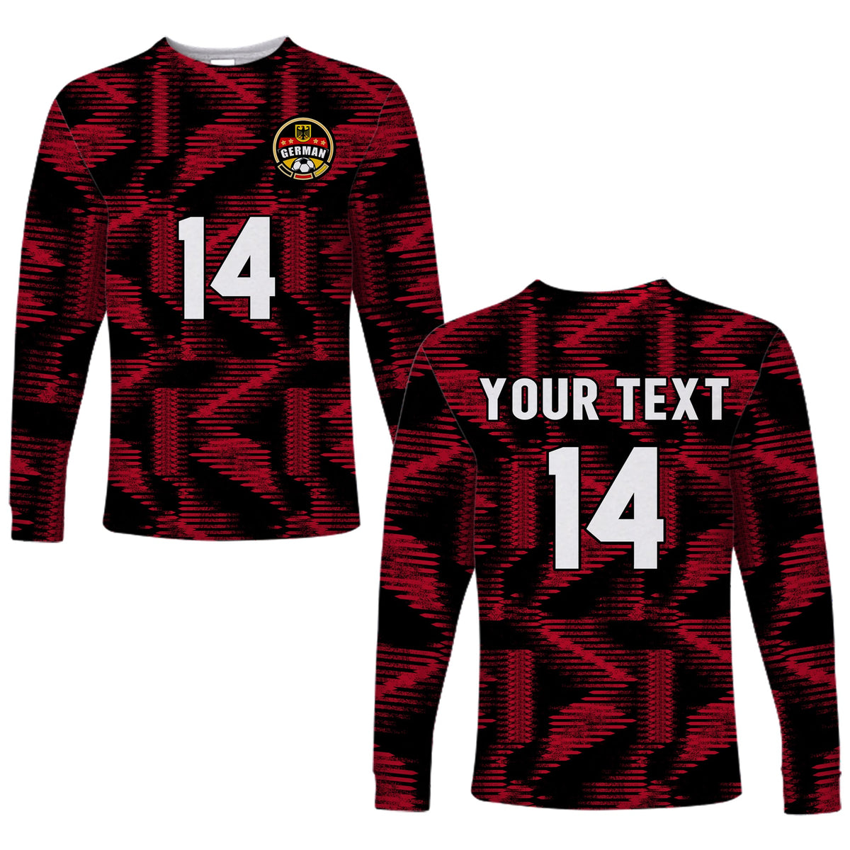 (Custom Text And Number) Germany Football Long Sleeve Shirt Nationalelf 2022 Original Style - Wonder Print Shop