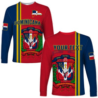 (Custom Personalised) Dominican Republic Long Sleeve Shirt Happy 179 Years Of Independence - Wonder Print Shop