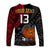Custom Text and Number Papua New Guinea Long Sleeve Shirt Raggiana Birds Of Paradise Happy 47th Independence Day LT13 - Wonder Print Shop