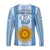 (Custom Text and Number) Argentina Football Long Sleeve Shirt Champions World Cup Gaucho Vamos LT13 - Wonder Print Shop