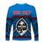 (Custom Personalised) Guam Chamorro Long Sleeve Shirt Latte Stone Blue Polynesian Haligi LT13 - Wonder Print Shop