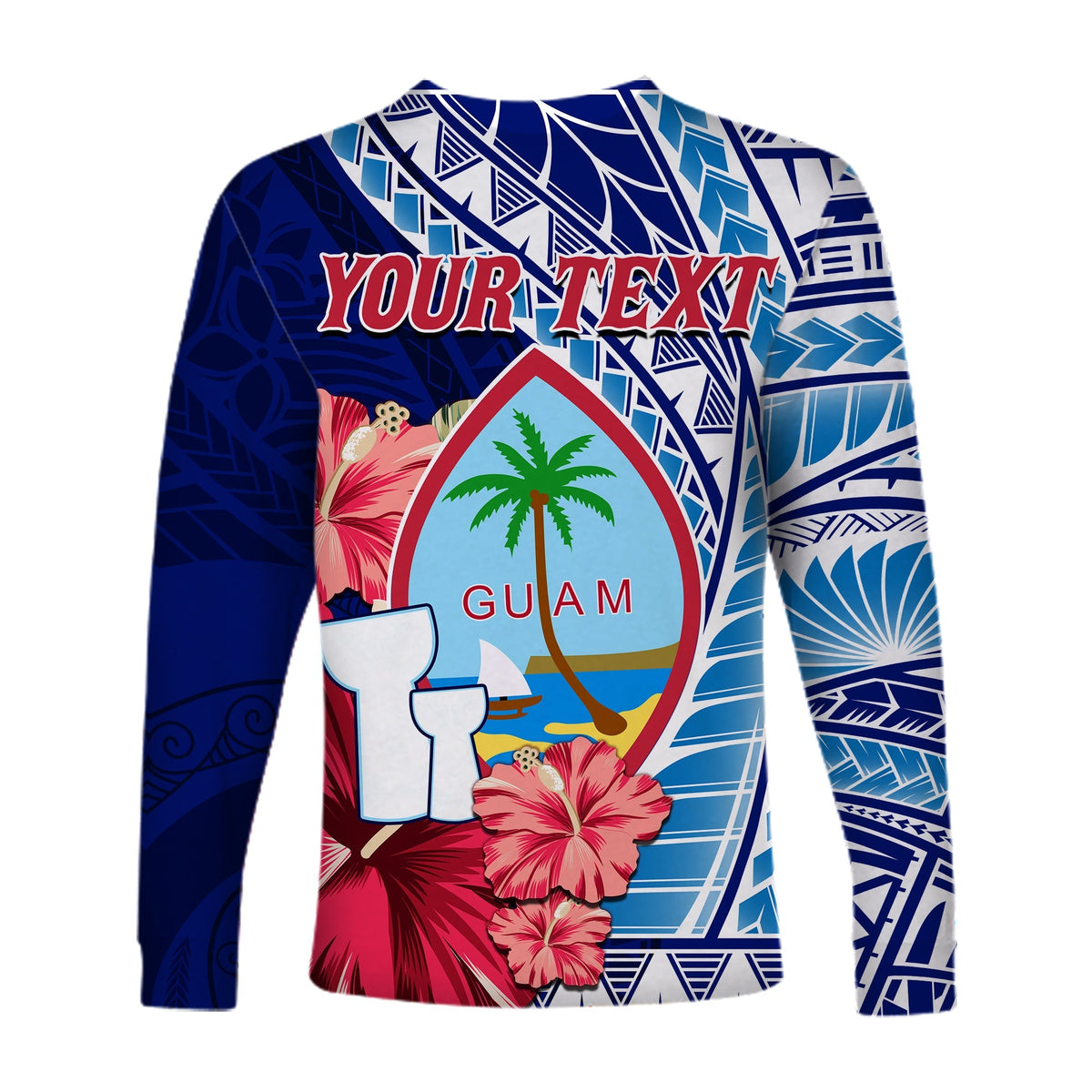 (Custom Personalised) Guam Chamorro Long Sleeve Shirt Happy Liberation Day Latte Stone LT13 - Wonder Print Shop