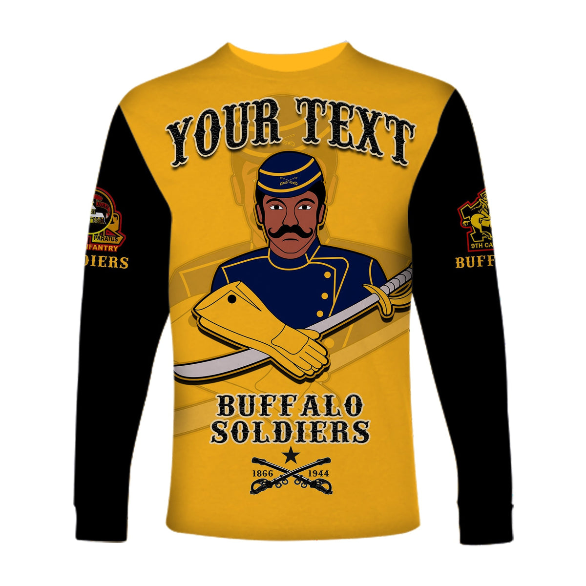 (Custom Personalised) Buffalo Soldiers Long Sleeve Shirt Motorcycle BSMC Club LT13 - Wonder Print Shop