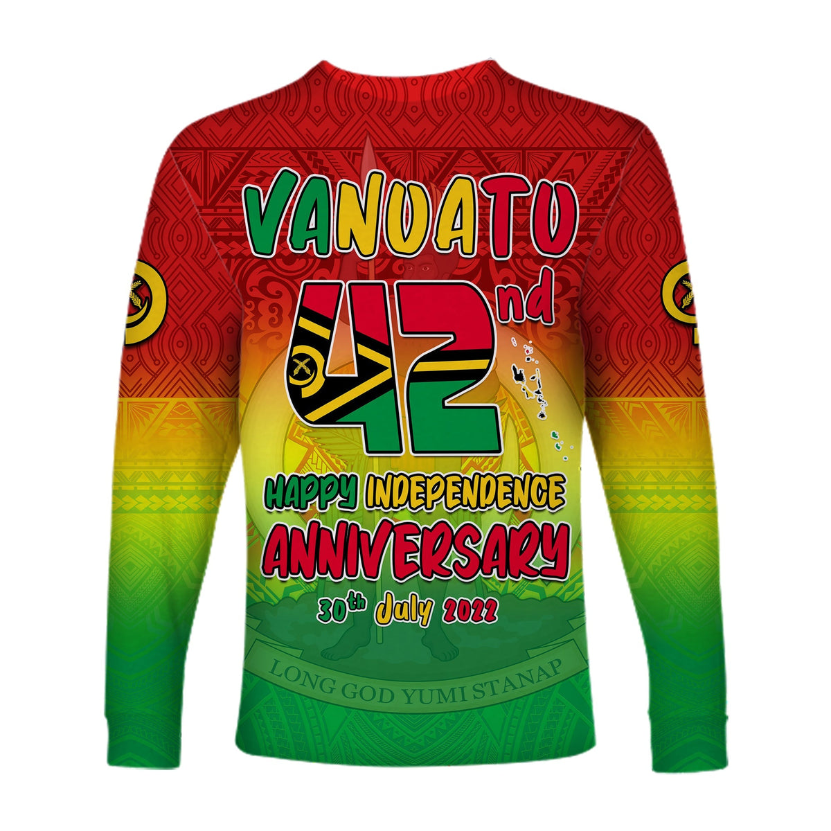 Vanuatu Independence Day Long Sleeve Shirt 42nd Anniversary Yumi Yumi Yumi LT13 - Wonder Print Shop