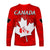 (Custom Personalised) Canada Maple Leaf Long Sleeve Shirt Red Haida Wolf LT13 - Wonder Print Shop