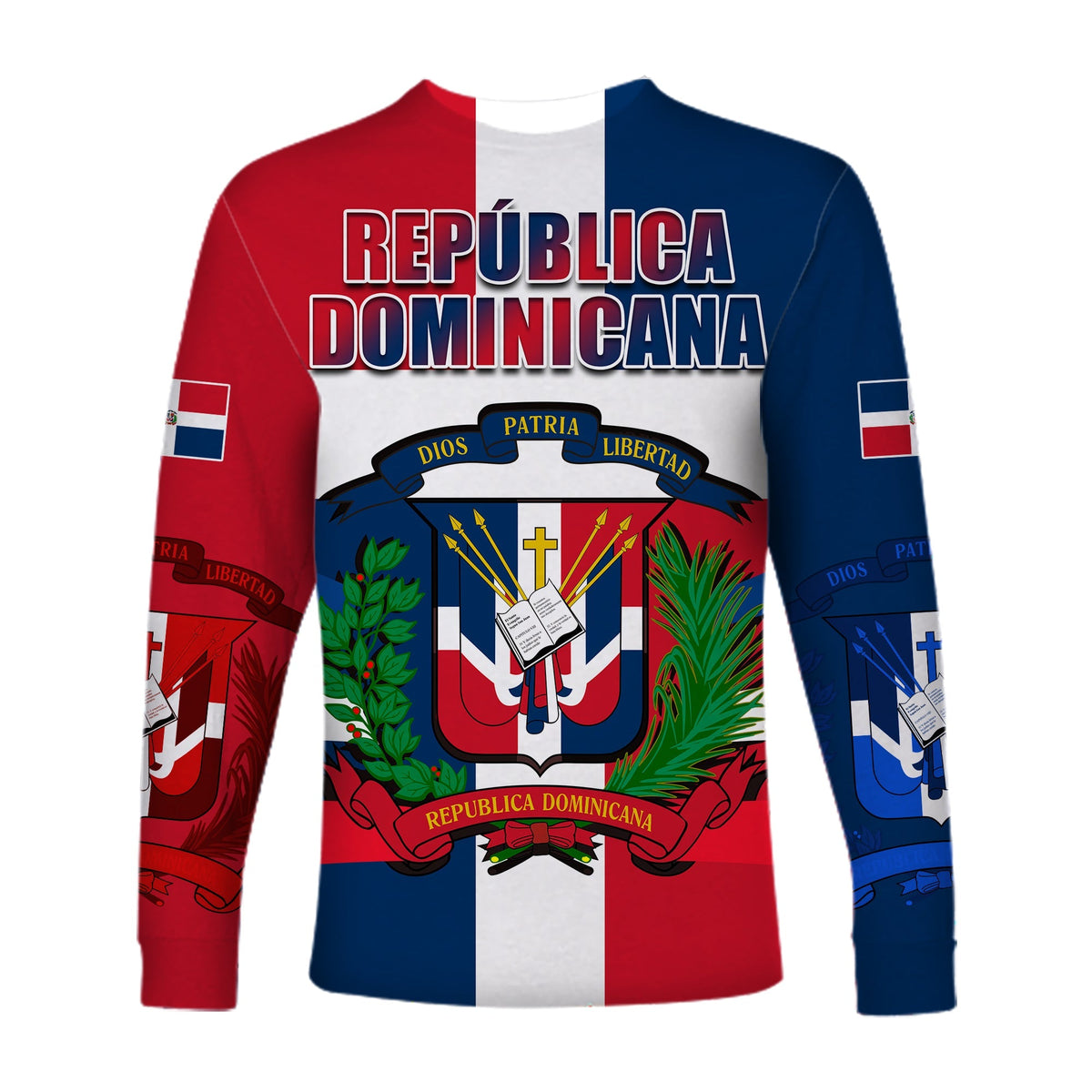(Custom Personalised) Dominican Republic Long Sleeve Shirt Dominicana Proud Style Flag LT13 - Wonder Print Shop