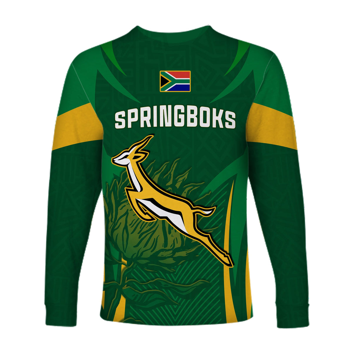 South Africa Rugby Long Sleeve Shirt Springboks Champion LT13 - Wonder Print Shop