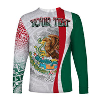 Custom Personalised Mexico Long Sleeve Shirt Mexican Eagles Aztec Pattern LT13 - Wonder Print Shop
