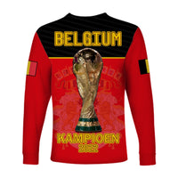 Belgium Football 2022 Long Sleeve Shirt De Rode Duivels Sporty Style - Wonder Print Shop