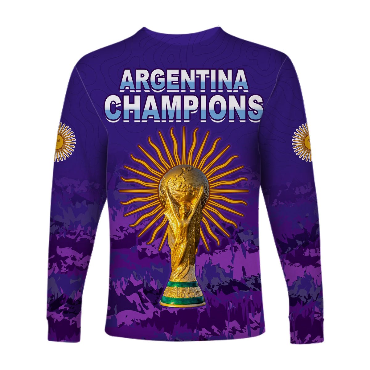 Argentina Football Long Sleeve Shirt Go Champions La Albiceleste LT13 - Wonder Print Shop