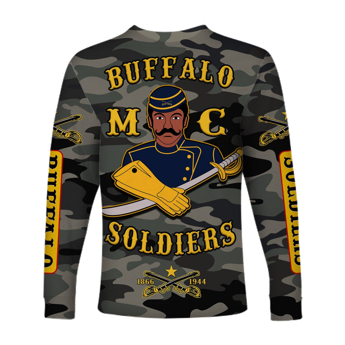 (Custom Personalised) Buffalo Soldiers Long Sleeve Shirt Camouflage Unique LT13 - Wonder Print Shop