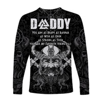 (Custom Personalised) Viking Dad Long Sleeve Shirt Odin Runes Fathers Day LT13 - Wonder Print Shop