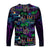 Hawaii Skeleton Dancing Long Sleeve Shirt Halloween Hawaiian Turtle LT13 - Wonder Print Shop