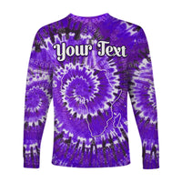 (Custom Personalised) Africa Tie Dye Long Sleeve Shirt Purple Fashion LT13 - Wonder Print Shop