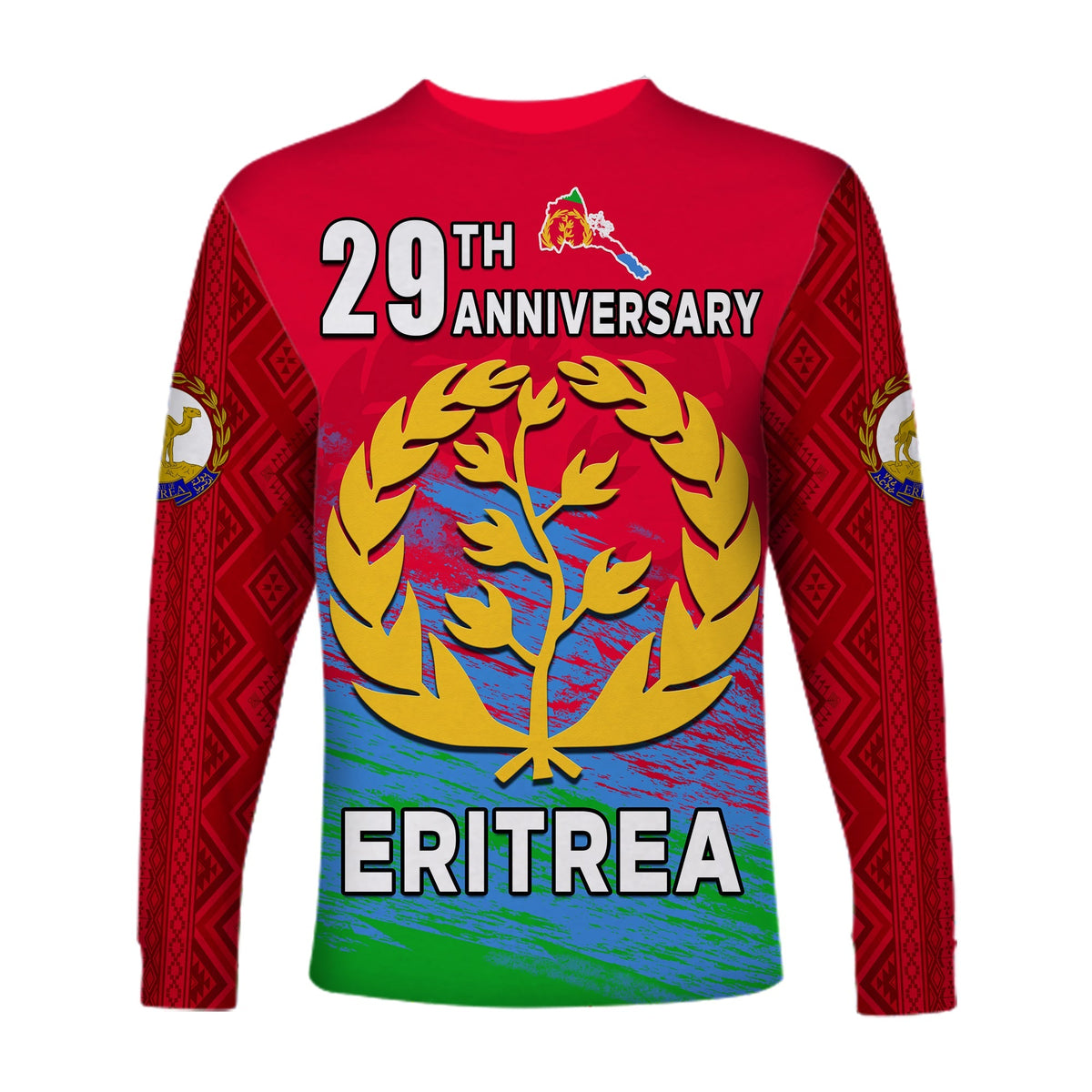 (Custom Personalised) Eritrea Long Sleeve Shirt Eritrean Independence Day LT13 - Wonder Print Shop