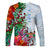 Custom Personalised Fiji Long Sleeve Shirt Proud Fijian Tapa mix Tagimoucia Flowers LT13 - Wonder Print Shop