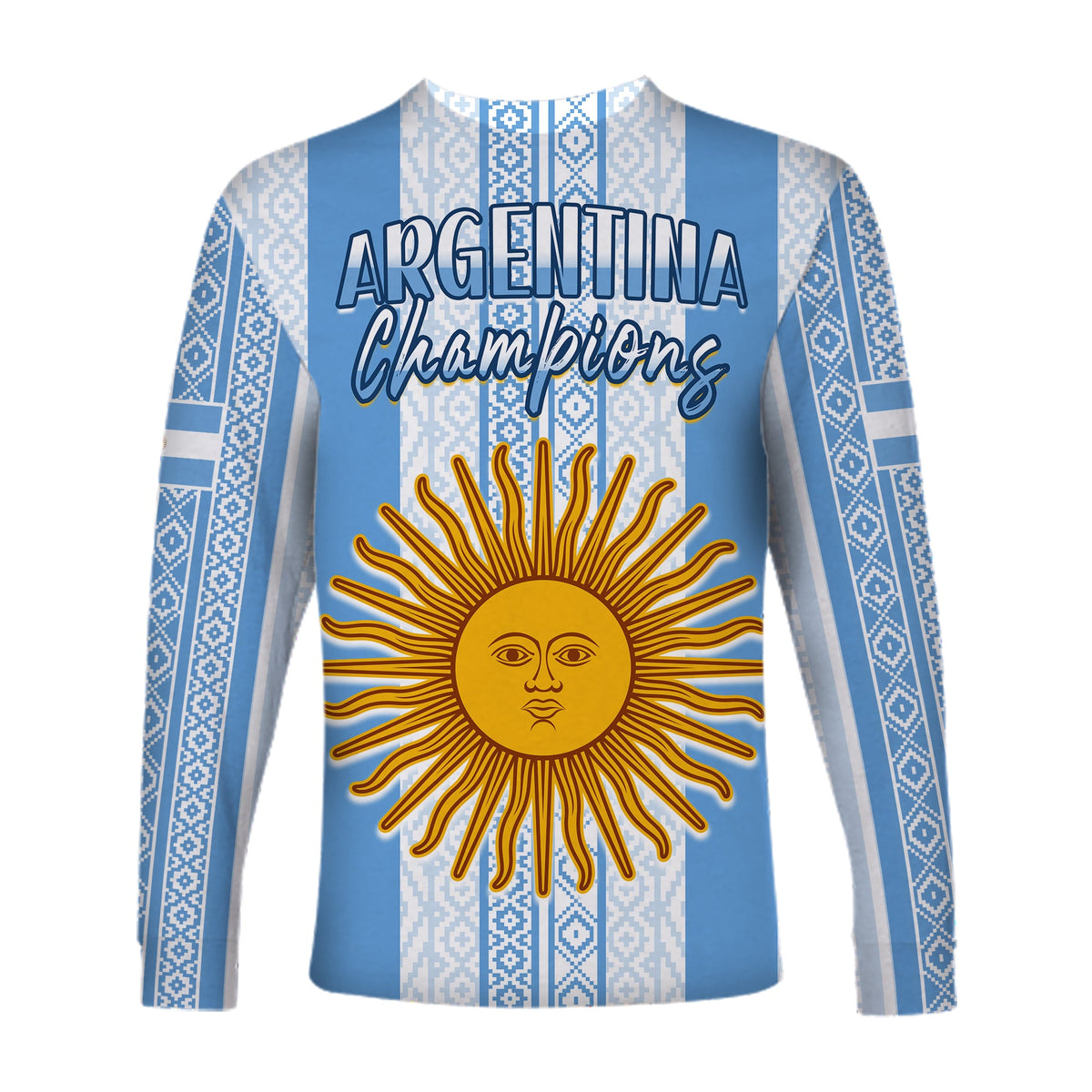 Argentina Football Long Sleeve Shirt Champions World Cup Gaucho Vamos LT13 - Wonder Print Shop